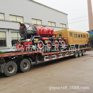 Locomotive à vapeur vintage personnalisée 1:1 en métal, décoration extérieure pour parcs à thème et restaurants - Product Image 3