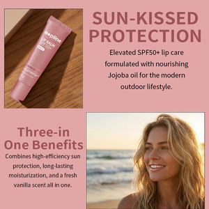 Bálsamo Labial <span class=keywords><strong>de</strong></span> Vainilla <span class=keywords><strong>Natural</strong></span> OEM, SPF 50+, Hidratante, Nutritivo, Voluminizador, Protección UV, Sin Parabenos, 15g - Product Image 5
