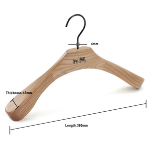 Ganci Neri per Appendiabiti in Legno di Lusso <span class=keywords><strong>Color</strong></span> Castagna con Logo - Product Image 4