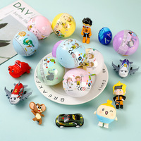 Capsule d'œuf torsadée transparente de 75 mm, boule surprise, œuf surprise mélangé, pour distributeur automatique, figurine de voiture, jouet classique pour enfants