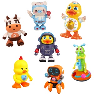 Popolare LED luminoso canto luminoso danzante animale anatra <span class=keywords><strong>bruco</strong></span> suino bestiame Robot elettronico giocattoli musicali per bambini regali - Product Image 1