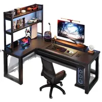 Vente directe d'usine, bureau d'ordinateur en métal, bureau d'angle pour la maison, bureau d'étude, table d'écriture, table de jeu électronique, table de jeu en forme de L
