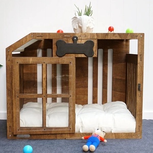 Modern Dog Pet Furniture Wood Crate Pet House Furniture Indoor Dog House Wooden Dog House Crate Pet Fence