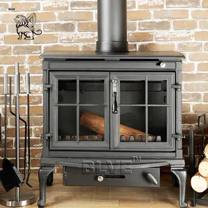 BLVE Diseño moderno Estufas de hierro fundido Calentadores de <span class=keywords><strong>leña</strong></span> Chimenea independiente única Quema de madera para interiores - Product Image 1