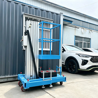 Nouvelle plateforme élévatrice électrique à mât unique certifiée CE, capacité 150 kg, 6 m, pour l'installation de lustres dans les hôtels