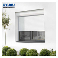 Persiana enrollable aluminio motorizada aislada, ahorro espacio, antirrobo protección tormentas, ventana