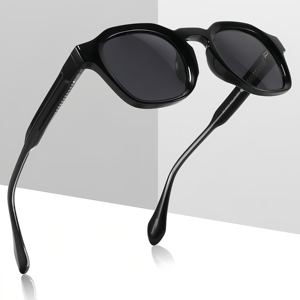 HBK Luxury Retro <strong>Sunglasses</strong> with TR90 Frame Square Acetate High <strong>Polarized</strong> Custom Lens for Men and Women This Summer - Product Image 1