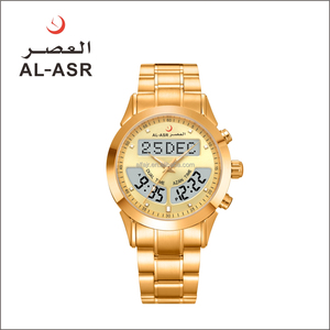 Montre islamique ALFAJR avec affichage analogique-numérique, alarme, <span class=keywords><strong>boussole</strong></span>, étanche, montre de prière Alasr, montre <span class=keywords><strong>Qibla</strong></span> - Product Image 2