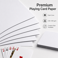 Papier cartonné pour cartes à jouer, papier à âme noire, papier à âme bleue, 300-350g pour cartes à jouer de casino et cartes de jeux de société, fourniture d'usine
