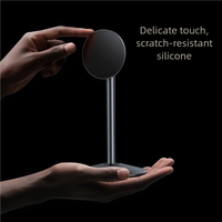 Support de téléphone magnétique en alliage d'aluminium aéronautique, rotation à 360 degrés, aimant puissant, style professionnel, support de bureau