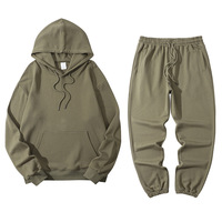 Ensemble de survêtement et sweat à capuche MSET5054 de haute qualité, faible MOQ OEM, personnalisé, 320g, 100% coton, pour l'entraînement et le jogging