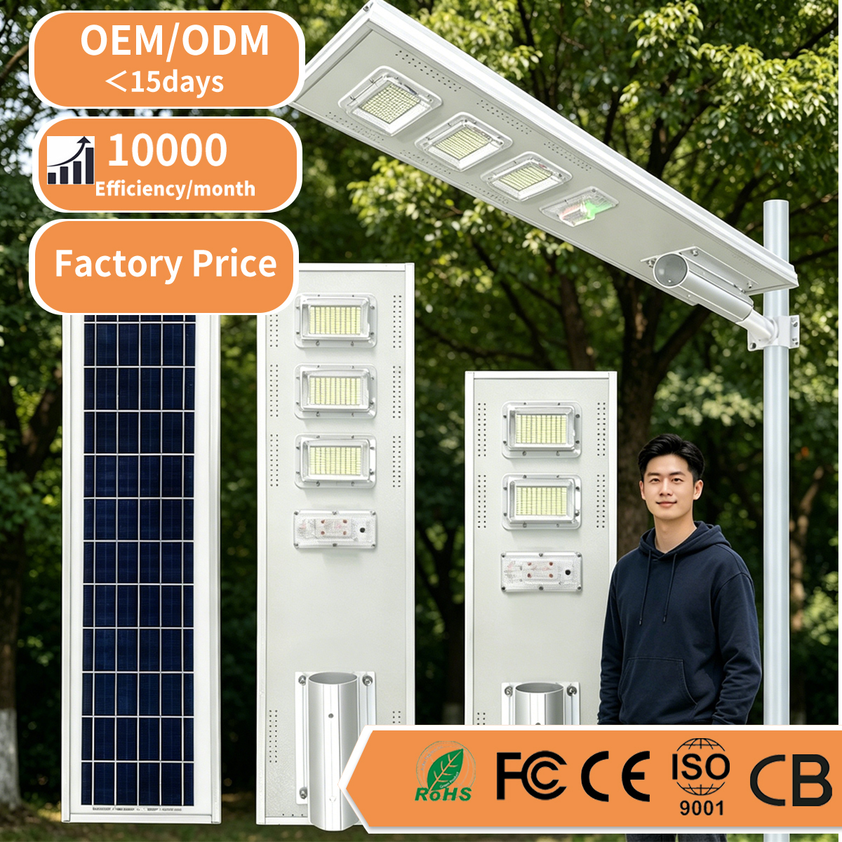<strong>2026</strong> New Arrival <strong>100W</strong>-500W All-<strong>In</strong>-One LED <strong>Solar</strong> Street Light | IP67 Waterproof Aluminum Housing LiFePO4 Battery Remote Control