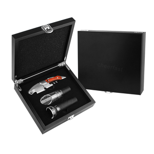 Tire-bouchon individuel personnalisé avec bouchon Ouvre-bouchon de qualité alimentaire avec outil de bouchon Coffret cadeau Tire-bouchon avec bouchon à vin <span class=keywords><strong>Kit</strong></span> de 3 - Product Image 1