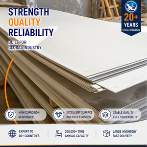 มาตรฐาน ASTM 304 430ป้องกันลายนิ้วมือ4 'x 10' แผ่นสแตนเลส G4305 JIS สำหรับแลกเปลี่ยนความร้อน - Product Image 1