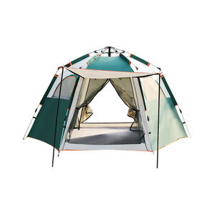 Tente hexagonale de <span class=keywords><strong>camping</strong></span> en plein air, portable, pliable, entièrement automatique, ouverture rapide, imperméable, protection solaire, 190T, 2 personnes - Product Image 1