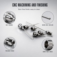 Composants de dispositifs médicaux usinés et polis sur mesure par CNC, pièces de précision en acier inoxydable 316L de qualité médicale et en bronze pour l'usinage