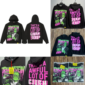 Sweat-shirts à capuche tendance en coton épais « THAT'S A AWFUL LOT OF COUGH SYRUP », sweats à capuche surdimensionnés personnalisés pour hommes - Product Image 1