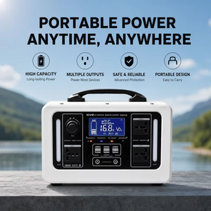 Station d'alimentation portable au lithium, générateur solaire de secours extérieur avec panneau solaire pour le camping, la maison et les situations d'urgence - Product Image 5