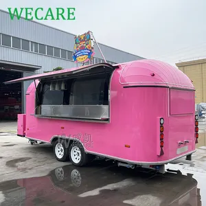 WECARE Carros 드 코미다 버거 반 케이터링 트레일러 에어 스트림 푸드 트럭 바베큐 트레일러 모바일 푸드 트럭 완비 레스토랑