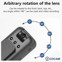 Caméra de poche WiFi sportive de haute qualité avec vision nocturne 1080P, zoom 10x-20x, fonction d'enregistrement en option avec carte MicroSD