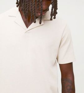 Casual Summer Breathable Printed Knitted Polyester/Cotton Stand <b>Collar</b> Bulk Tracksuit Slim Fit Waffle <b>Revere</b> Polo Shorts Set Men - Product Image 3