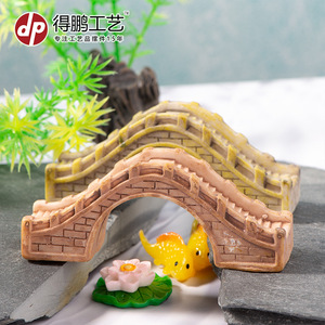 ดีพี มิเนียเจอร์เรซิ่นอาร์คบริดจ์ของตกแต่งสำหรับสวนตู้ปลาสไตล์คลาสสิกเครื่องประดับแบบตั้งพื้น - Product Image 5