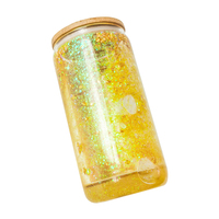 Gobelets de 12oz 16oz 20oz verres à bière à double paroi tasse à sublimation Sippy verre à haute teneur en borosilicate peut en forme de tasse à sublimation d'eau