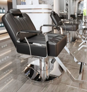 Silla de Salón de Cuero PU con Bomba Hidráulica y Rotación Ajustable de 360 Grados para Uso en Hoteles y Hospitales, Silla de Barbero Reclinable - Product Image 2
