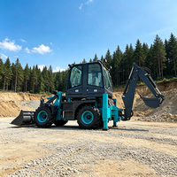 Chinesischer Direktvertrieb Radlader-Bagger 4x4 2-Tonnen Frontlader-Bagger mit Schaufeloption