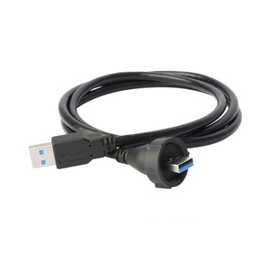 ปลั๊กอากาศยาน Lshitech USB3.0 <span class=keywords><strong>IP68</strong></span> กันน้ำ ขั้วต่อแบบวงกลม ตัวเมีย สำหรับติดตั้งบนแผงไฟฟ้าอุตสาหกรรม ขนาด M20.8 มม. - Product Image 1
