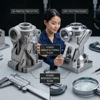 Service de fabrication hybride CNC et impression 3D de pièces métalliques personnalisées pour l'usinage de l'aluminium et des métaux précieux