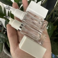 Tube en verre vide haut de gamme personnalisé de 10 ml, transparent, pour gloss à lèvres, huile à lèvres, gel contour des yeux, crème, avec embout métallique