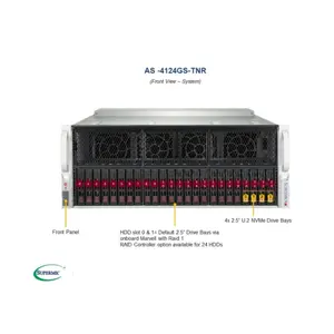Supermicr.o AS-4124GS-TNR 4U Rackmount Dual A.M.D EPYC 7003 32 Core Up to 8 NVIDI.A GPU AI HPC 4U Rackmount Customized Server