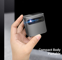 Projecteur LED Android DLP avec haut-parleurs intégrés, mise au point automatique, 5G/WiFi, portable pour chambre et extérieur