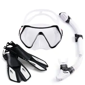 2023 nueva máscara de buceo libre aletas de natación ajustables tubo de esnórquel seco máscara de buceo conjunto de esnórquel para niños adultos