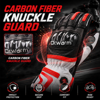 Guantes de Moto Eléctricos con Calefacción de 3 Niveles, Transpirables, Protección Completa para los Dedos, para Hombres y Mujeres