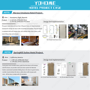 Pabrikan Top Tiongkok pintu Interior perumahan pintu Hotel Filipina untuk Developer Builder Fire Rated pintu kayu - Product Image 3
