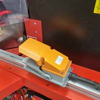 RUISEN RS- # Machine de découpe de moulures en bois électrique pneumatique à double lame, angle de 45 degrés, 355 mm