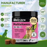 Complément alimentaire pour la santé des animaux de compagnie, 10-en-1, multivitamines, comprimés à mâcher pour chiens et chats - Ingrédients naturels favorisant la digestion, l'immunité et la santé de la peau