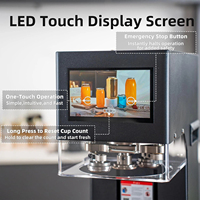 Machine de scellage automatique DEEPACK anti-déversement et non rotative, avec écran tactile intelligent, pour canettes en PET et aluminium de 30 à 200 mm