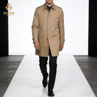 Manteau Trench en Coton Personnalisé MTM Coupe-Vent Mac Coat Blouson Trench-coat Veste de Campagne Duanji DSJTFSFY08 Manteau Long Homme