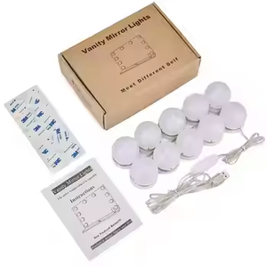 Kit de Luz LED Moderno para Espejo de Vanidad, Bombilla LED Regulable, Clasificación IP44, Acabado Níquel Cepillado, Control Táctil, Montaje en Pared para Baño - Product Image 2