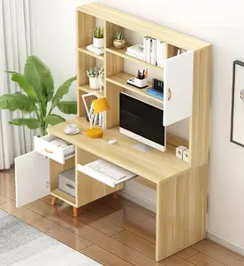 simple natural pc desk modern for bedroom