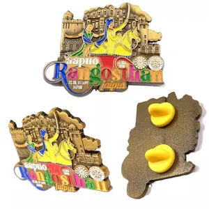 Xieyuan Kustom Logo Desain Mode Emas Perak Perunggu Souvenir Pin Hadiah Bros Kerajinan Logam Lembut Keras Enamel Lencana Kerah Pin