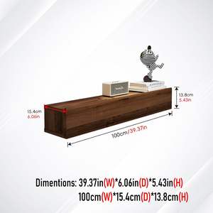 โต๊ะคอนโซลไม้เนื้อแข็งขนาด 39 นิ้ว พร้อมชั้นวาง<span class=keywords><strong>ของ</strong></span> วอลนัท สำหรับทางเข้าบ้าน/โถงทางเดิน - Product Image 2