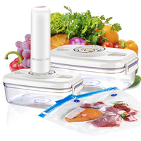 Boîte de conservation d'aliments, avec couvercle de Table, fraîcheur et économie sous vide, récipient de préparation-repas avec pompe automatique Rechargeable