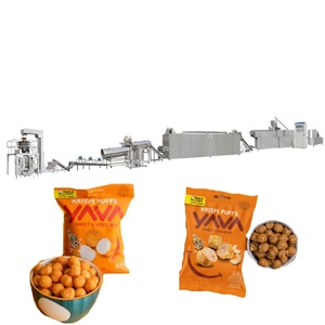 Chaîne de production entièrement automatisée de boules de maïs de fromage soufflé de rendement élevé nouveau composant de noyau de moteur de condition pour la production en série - Product Image 1