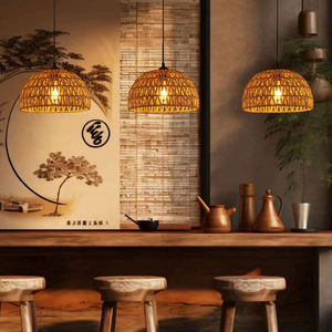 Luce a sospensione in <span class=keywords><strong>legno</strong></span> stile giapponese Retro lampada personalizzata per ristorante crema tavolo da pranzo Bar cover sfumature - Product Image 3