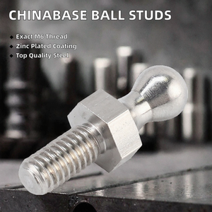 Boulons à tête sphérique filetés de qualité industrielle en acier Chinabase DIN71803 M6, zingués - Product Image 2
