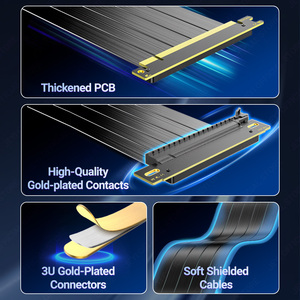 สายต่อ JEYI PCIe 4.0 X16 แบบ 90 องศา ป้องกัน EMI วัสดุ PVC สำหรับใช้งานกับเดสก์ท็อป รองรับการใช้งานกับ RTX 40 ซีรีส์ GPU-OEM Support Desk - Product Image 3